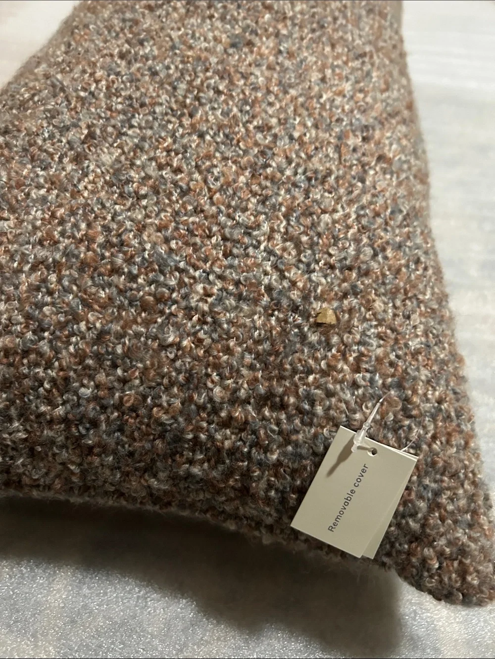 Casaluna 14” x 48” Textured Bouclé Oversized Lumbar Pillow - Brown